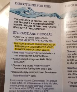 55 Gallon Water Preserver Concentrate 5 Year Emergency Disaster Preparedness, Survival Kits, Emergency Water Storage, Earthquake, Hurricane, Safety 17 71dZUuXVVlL