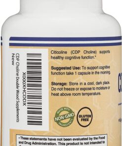 CDP Choline (Citicoline) Supplement, Pharmaceutical Grade, Manufactured in USA (60 Capsules 300mg) 16 71daArIVMoL