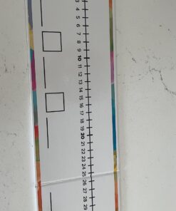 0-100 Dry Erase Number Line Board Double Sided 4 Feet Number Lines for Students with a Red & Black Dry Erase Marker Featuring 0-100 Number Line on One Side and Blank Line on The Reverse Side Set of 1 Board/2 Markers 40 71dadvL3DWL