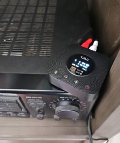 1Mii B06HD+ Hi-Res Bluetooth 5.1 Music Receiver for Home Stereo w/LDAC, Hi-Fi Bluetooth Adapter w/Audiophile DAC aptX HD Volume Control OLED Display, Wireless Audio Adapter for AV Receiver/Amplifier Black 31 71danMBSARL