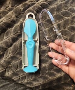 Dr. Talbot's Diaper Cream Brush for Babies - Diaper Rash Cream Applicator with Suction Base and Hygienic Case - Mini Size - Aqua Blue 42 71dauZEdE9L