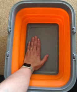 ustFlexWare Collapsible Sink with 2.25 Gal Wash Basin for Washing Dishes and Person During Camping, Hiking and Home 50 71dbQ4JW5qL