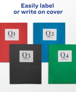 Avery 47993 Two-Pocket Folder, 40-Sheet Capacity, Assorted Colors (Box of 25) 25 pack 11 71dbSjpmdRL