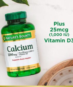 Nature's Bounty Calcium Plus 1000 IU Vitamin D3, Immune Support & Bone Health, Softgels, 120 Ct (2-Pack) 19 71dbdMl8KlL 1