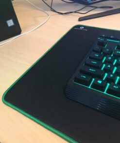 Reflex Lab Large Extended Gaming Mouse Pad Mat XXL, Stitched Edges, Waterproof, Ultra Thick 5mm, Wide & Long Mousepad 36”x12”x.20 Green Pro 36 Heavy 26 71dbs 1 rL