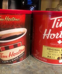 Tim Hortons Original Blend, Medium Roast Ground Coffee, Canada’s Favorite Coffee, Made with 100% Arabica Beans, 32.8 Ounce Canister 2.05 Pound (Pack of 1) 29 71dc3AkrjOL