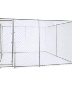 Alternative view of Lucky Dog 61528EZ 10' x 10' x 6' Heavy Duty Outdoor Galvanized Steel Chain Link Dog Kennel Enclosure with 2 Configurations and Latching Door 120.0"L x 120.0"W x 72.0"H