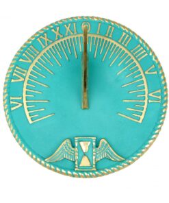 Renovators Supply Manufacturing Sundial 10 in. Turquoise Brass Vintage Sundial for Yard Decorations Outdoor Garden Art Sundials for The Garden 13 71ddGMwtQsS