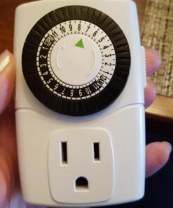 BN-LINK BND-60/U47 Indoor Mini 24-Hour Mechanical Outlet Timer, 3-Prong, 2-Pack White 52 71denNt9 BL