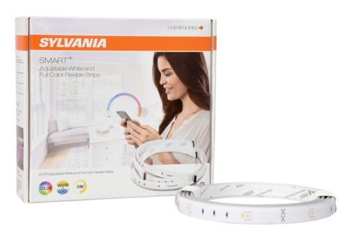 SYLVANIA Smart ZigBee Flex Expansion Lightstrips, RGBW Full Color and Tunable White, Works with SmartThings, Wink, and Amazon Echo Plus, Hub Needed for Alexa / Google Assistant - 1 Pack