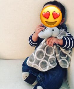 Hudson Baby Unisex Baby Animal Face Security Blanket, Elephant, One Size 18 71dfDrfZy8L