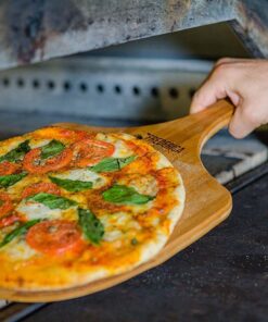 Frederica Trading Premium Bamboo Wooden Pizza Peel Paddle and Cutting Board with Handle (for Baking Pizza, Bread, Cutting Fruit, Vegetables, Cheese) - Personal Size Large 18" (18"L x 11.5" x 11.5") 20 71dfMsOueL