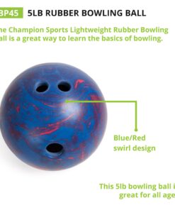 Champion Sports Rubber Bowling Ball: Lightweight Soft Ball for Training & Kids Games 9 71dfYCtjofL