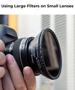 K&F Concept 18 Pieces Filter Ring Adapter Set, Camera Lens Filter Metal Stepping Rings Kit (Includes 9pcs Step Up Ring Set + 9pcs Step Down Ring Set) Black 21 71dfqlUORqL 1