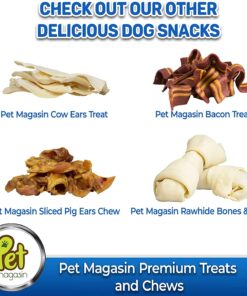 PET MAGASIN Rawhide Alternative Natural Jumbo Cow Ears 12-Pack Dog Treats Super Chew Long-Lasting, Made in Registered Facility 29 71dgDumxbL