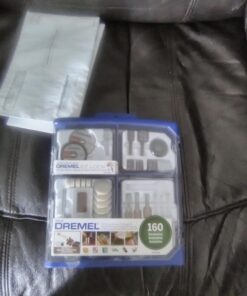 Dremel Rotary Tool Accessory Kit- 710-08- 160- EZ Lock Technology- 1/8 inch Shank- Cutting Bits, Polishing Wheel And Compound, Sanding Disc And Drum, Carving, Sharpening, And Engraving 160-Pieces 37 71dgEptWjWL