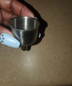 SE Stainless Steel Funnel for Flasks, Small Metal Funnel for Filling Drinking Liquor Flask, Transferring Oil, Juice, Milk, Attached Screw-On Cap 28 71dgoYPHzL