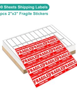 MFLABEL Address Labels, 1"x2-5/8" Mailing Labels, 30-UP White Shipping Labels for Inkjet or Laser Printer, 3000 Sticker Labels (100 Sheets), 30 Labels per Sheet 100 Sheets 1" x 2-5/8" (30-up) 9 71dh1QUQJPL