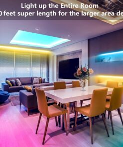 Tenmiro Led Strip Lights 130ft (2 Rolls of 65ft) Smart Light Strips with App Control RGB Led Lights for Bedroom,Music Sync Color Changing Lights for Room Party 22 71diDM7zlML