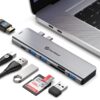 USB C Hub Adapter MacBook - UtechSmart 7 in 2 MacBook Pro/Air Accessories Multiport Adapter with Thunderbolt 3 Port, 100W PD 4K@30Hz, 40Gbps 4K HDMI, 3*USB3.0 Data Port SD and MicroSD Card Reader 12 71diLF6JRlL