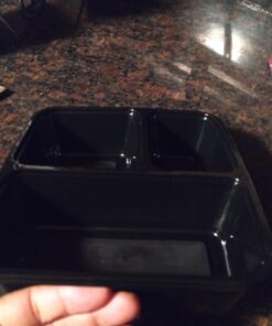 30 Value Pack - SimpleHouseware 3 Compartment Reusable Meal Prep Food Storage Container Lunch Boxes, Stackable and Dishwasher, Microwave, Freezer Safe (36 ounces) 30 Pack 27 71diLzUtXFL