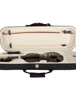 Cecilio CVN-EAS Ebony Fitted Solidwood Violin in Satin Antique with Deluxe Oblong Hard Case Size 4/4 (Full Size) full-size 9 71dirrY1OJL