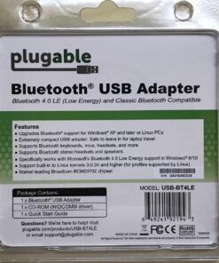 Plugable USB Bluetooth 4.0 Low Energy Micro Adapter (Compatible with Windows 11, 10, 8.x, 7, Classic Bluetooth, Gamepad, and Stereo Headset Compatible) 35 71dj5f1bwwL