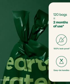 Earth Rated Dog Poop Bags with Handles, New Look, Easy Tie and Guaranteed Leakproof, Lavender Scented, 120 Handle Bags 120 Count (Pack of 1) Lavender-Scented 33 71djOIueAZL 1