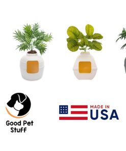 Good Pet Stuff, The Original Hidden Litter Box, Artificial Plants & Enclosed Cat Planter Litter Box, Vented & Odor Filter, Easy to Clean, Mocha Brown , 20" wide x 19 3/4" 35 71djo9TXLL 1