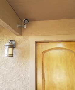 WALI Bullet Dummy Fake Surveillance Security CCTV Dome Camera Indoor Outdoor with one LED Light Warning Security Alert Sticker Decals (TC-S4), 4 Packs, Silver 36 71dk3iHpyeL