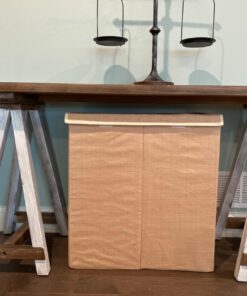 Honey-Can-Do Large Dual Laundry Hamper with Lid, Natural Resin Folding Dual Hamper 22 71dk5dpUOtL