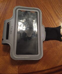 TRIBE Water Resistant Cell Phone Armband Case Running Holder for iPhone Pro Max Plus Mini SE (13/12/11/X/XS/XR/8/7/6/5) Galaxy S Ultra Plus Edge Note (21/20/10/9/8/7/6/5) Adjustable Strap & Key Pocket Grey S: iPhone Mini/8/7/6/5/4/3/SE/Galaxy Mini 34 71dkSPJkZML