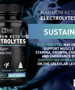 Keto Electrolyte Supplement (120 Capsules) Maximum Keto Electrolytes Supplements Pills w Real Salt®, B Vitamins, Magnesium and Potassium Supplement - Salt Pills & Electrolyte Tablets 22 71dlQmcw0CL 3