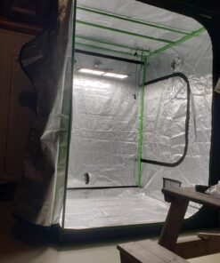 VIVOSUN S558 5x5 Grow Tent, 60"x60"x80" High Reflective Mylar with Observation Window and Floor Tray for Hydroponics Indoor Plant for VSF6450 60"x60"x80" Black 60 71dmFK9OeiL