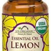 US Organic 100% Pure Lemon Essential Oil - USDA Certified Organic, Cold Pressed - W/Euro droppers (More Size Variations Available) (10 ml) 0.33 Fl Oz (Pack of 1) 40 71dmIIql6jL