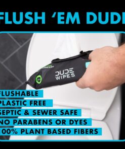 DUDE Wipes - Flushable Wipes Stocking Stuffers - 1 Pack, 48 Wipes - Unscented Extra-Large Adult Wet Wipes - Vitamin-E & Aloe for at-Home Use - Septic and Sewer Safe Fragrance Free 48 Count (Pack of 1) 23 71dmJ1FKYWL