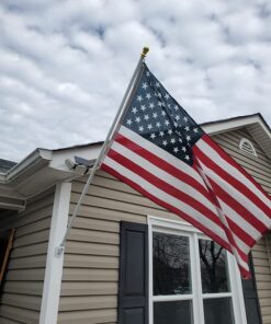 Grace Alley Flag Pole: 6 Foot Tangle Free Spinning Flag Pole. Residential or Commercial Flag Pole. Wind Resistant/Rust Free. (White) White 35 71dneUTIrML