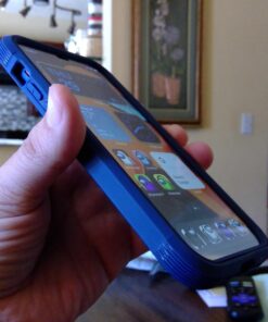 Miracase Glass Case for iPhone 12/ iPhone 12 Pro 6.1 inch (2020), Full-Body Clear Bumper Case with Built-in 9H Tempered Glass Screen Protector for iPhone 12/ iPhone 12 Pro,Dark Blue Dark Blue iPhone 12/12 Pro 6.1'' 36 71doJjlPDKL