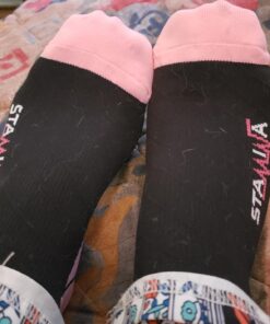 Physix Gear Compression Socks for Men & Women 20-30 mmhg Graduated Athletic for Running Nurses Shin Splints Flight Travel Black/Pink Small-Medium 33 71doTHPrX4L