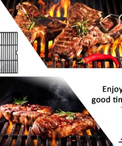BBQ funland 17 3/4 Inch Porcelain Coated Cast Iron Cooking Grid Replacement Grates for Brinkmann and Charmglow Gas Grill, Set of 3 12 71doamlYZeL