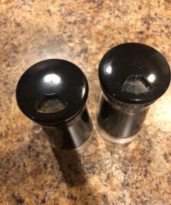 CHEFVANTAGE Salt and Pepper Shakers Set with Adjustable Holes - Black 24 71dp7JaNS6L
