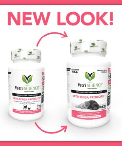 VETRISCIENCE Laboratories Vetri Mega Probiotic and Prebiotic for Dogs and Cats, 120 Capsules - Digestive Relief - Easy to Give Capsules - GI Support 23 71dpBH8qw L