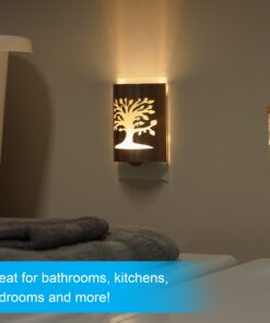 GE CoverLite LED Night Light, Decorative, Plug-In, Smart Dusk-to-Dawn Sensor, Home Décor, Ideal for Bedroom, Bathroom, Kitchen, Hallway, 1 Pack, 29846, Oil Rubbed Bronze | Tree of Life Oil Rubbed Bronze - Tree of Life 27 71dri0Yn9PL