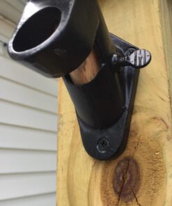 Evergreen Flag Bracket Two-Position 45 and 90 Degree | Cast Iron | Black | Hardware Incl | Outdoor Home and Garden Décor | Residential or Commercial | Wood Metal Plastic Pole - Not Included | 34 71drpaW0lSL