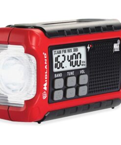 Midland - ER210 Emergency Compact Crank Weather AM/FM Radio - Multiple Power SOS Emergency Flashlight, NOAA Weather Scan + Alert 19 71dsLOJSrWL