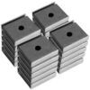 Master Magnetics Ceramic Latch Magnet Assemblies - Rectangular with Center Hole, Zinc Plated, 1" Length, 0.875" Width, 0..25" Height, 7 Pound Pull, Silver, Pack of 20, CA403CNX20 9 71dsSd HjSL