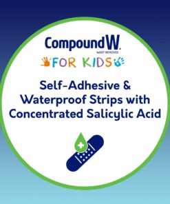 Compound W One Step Wart Remover Strips for Kids, 10 Medicated Strips for Wart Removal, 2 Pack unflavored 10 Count (Pack of 2) 32 71dsbnK47ZL 1