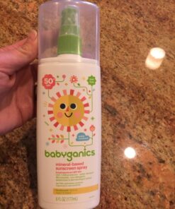 Babyganics SPF 50 Baby Sunscreen Spray | UVA UVB Protection | Octinoxate & Oxybenzone Free | Water Resistant, Unscented, 6 Ounce (Pack of 2) 6 Fl Oz (Pack of 2) 40 71dsoFK7HJL 1