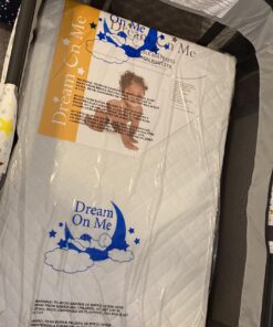 Dream On Me Holly 3” Fiber Portable, Greenguard Gold Certified, Waterproof Vinyl Cover, Lightweight Mini Crib Mattress, White 40 71dsqotdKXL