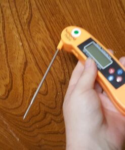 Digital Thermometer Talking Instant Read- Electronic BBQ- Great for Barbecue, Baking, Grilling, Cooking, All Food & Meat, Liquids- Collapsible Internal long Probe (Orange) By Surround Point 27 71dsrQJobDL 2